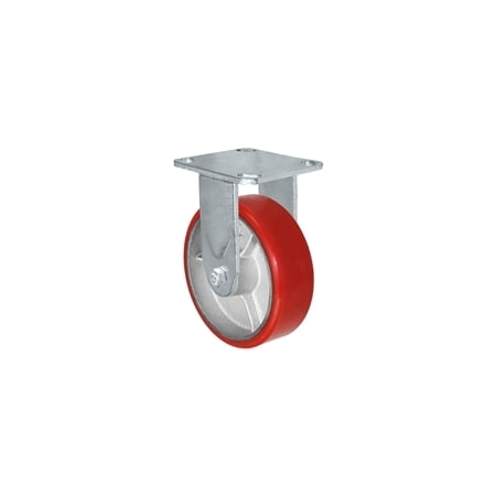 Casterhq MEDIUM DUTY 6"X 2" RED POLYURETHANE ON IRON WHEEL, RIGID CASTER 1,200 MD6X2PIRV